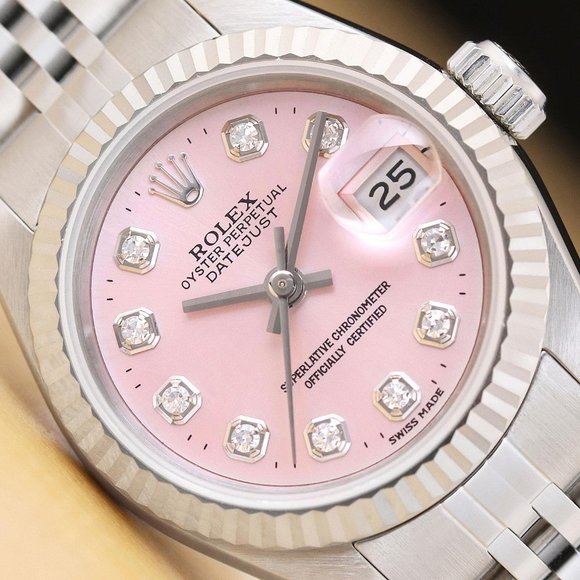 Sale! Rolex Pink Diamond Dial Ladies Watch - Picture 1 of 9